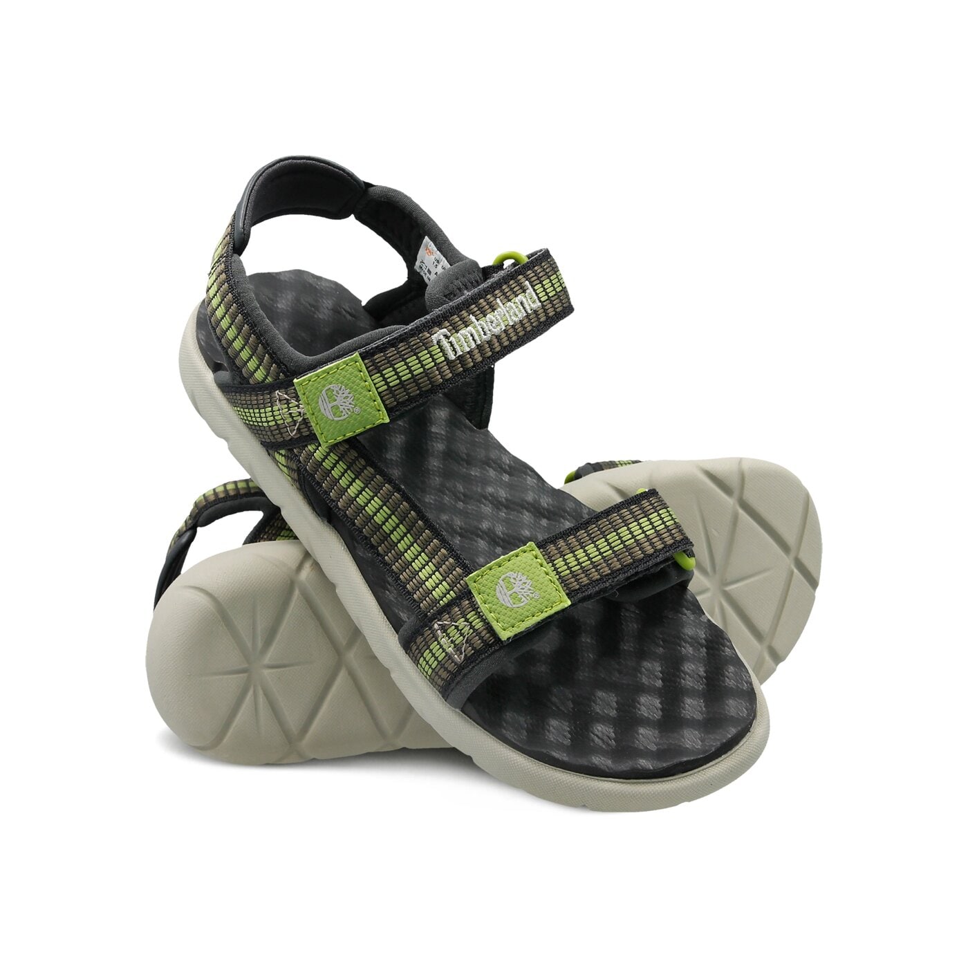 Dziecięce sandały / klapki TIMBERLAND PERKINS ROW WEBBING SNDL tb0a1nkd1101 kolor khaki