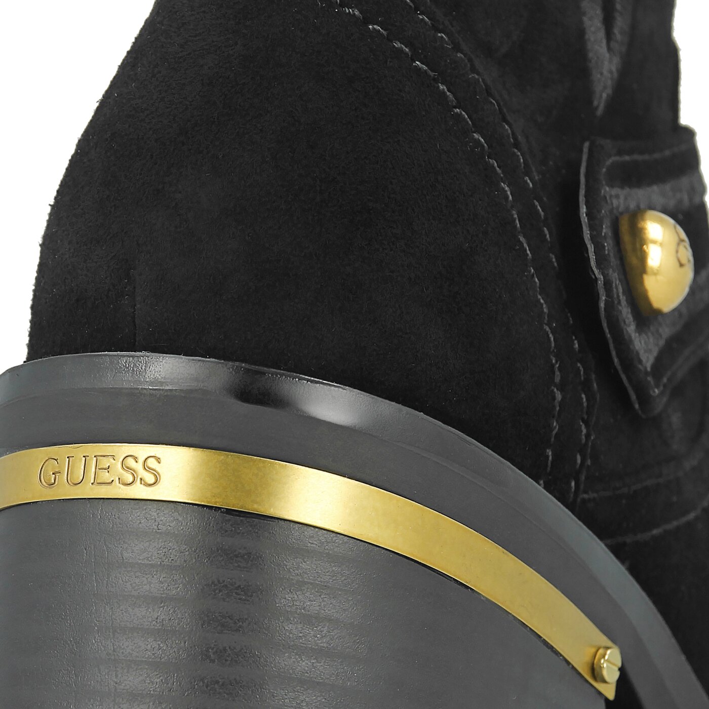 Damskie botki / sztyblety GUESS FASHION flfs23sue10black kolor czarny