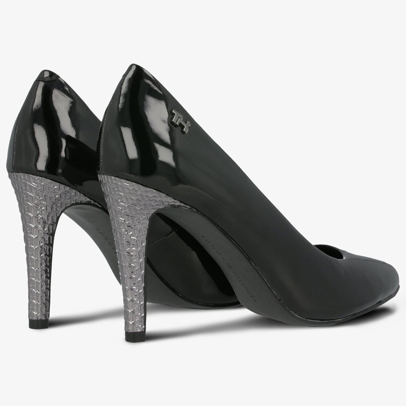Damskie szpilki / czółenka TOMMY HILFIGER ELEVATED PATENT HIGH PUMP fw0fw04586bds kolor czarny