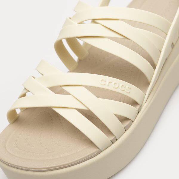 Damskie sandały CROCS BROOKLYN STRAPPY LOWWDG 2067512y2 kolor beżowy