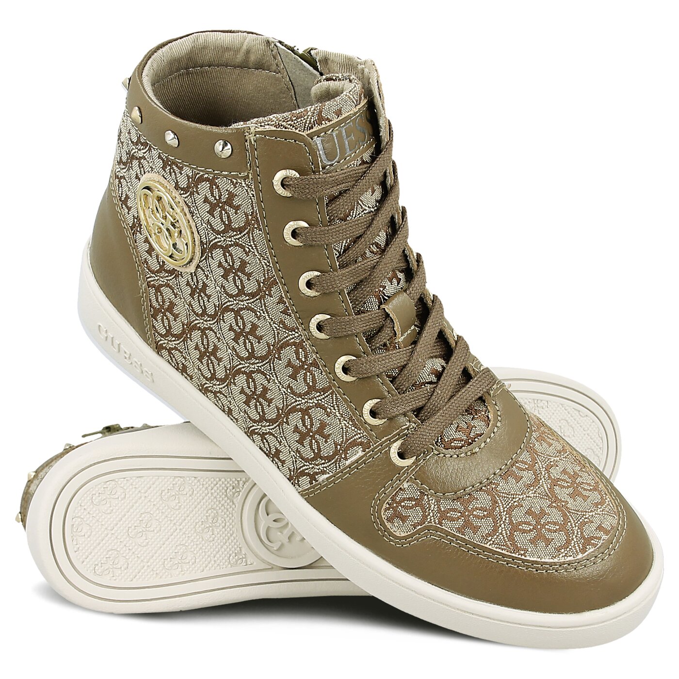 Damskie trampki GUESS GENSIA flgen3fal12beibr kolor złoty