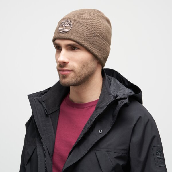 Damska czapka zimowa TIMBERLAND CZAPKA 3D EMBROIDERY BEANIE tb0a65hpbk01 kolor brązowy