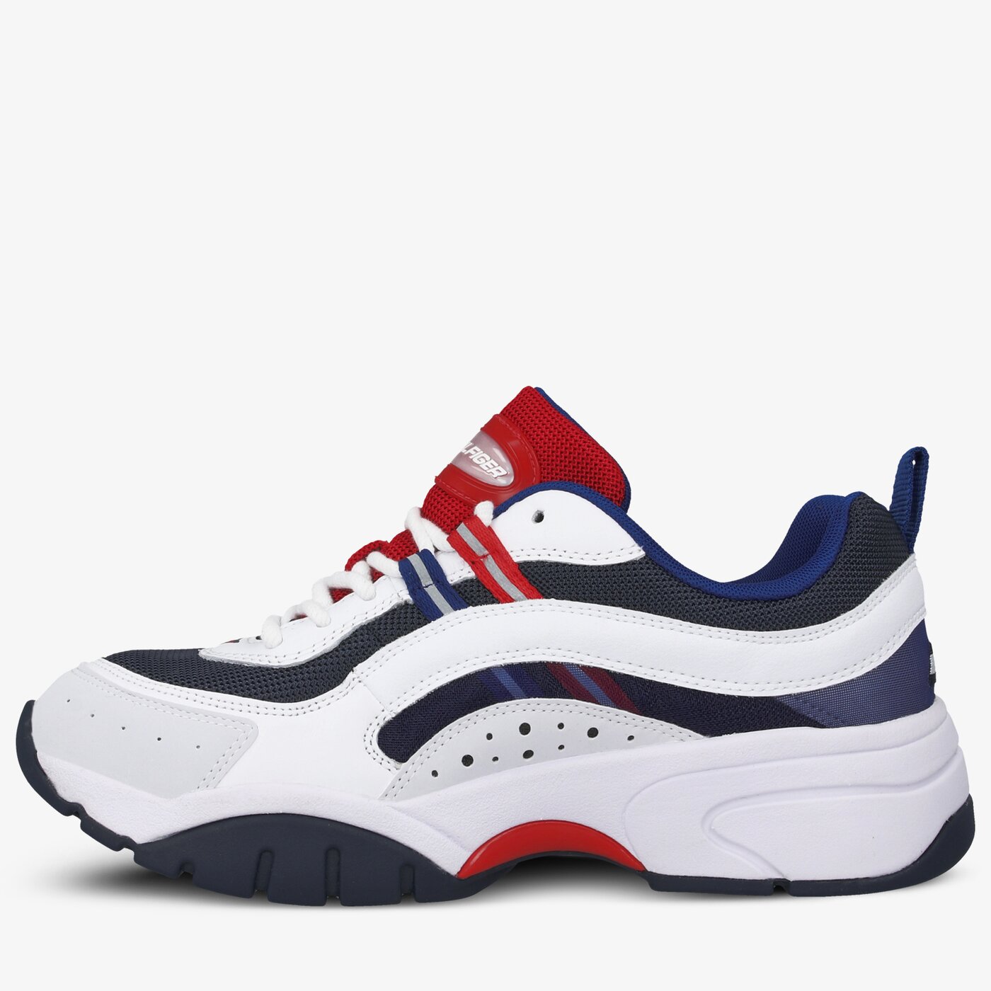 Męskie sneakersy (buty) TOMMY HILFIGER HERITAGE TOMMY JEANS RUNNER em0em004820k9 kolor biały