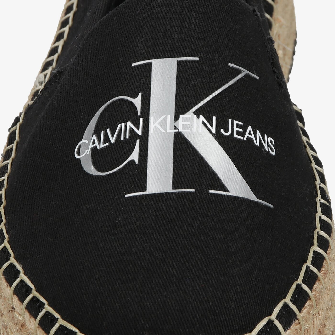 Damskie espadryle CALVIN KLEIN ESPADRILLE WEDGE PRINTED yw0yw00037bds kolor czarny