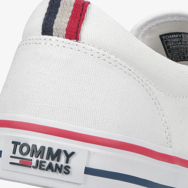 Męskie trampki TOMMY HILFIGER TOMMY JEANS TEXTILE SLIP ON em0em00002ybr kolor biały