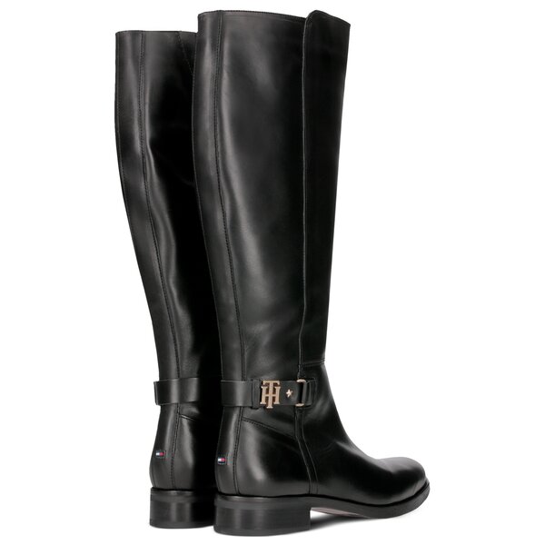 Damskie kozaki TOMMY HILFIGER TH BUCKLE HIGH BOOT fw0fw03626990 kolor czarny