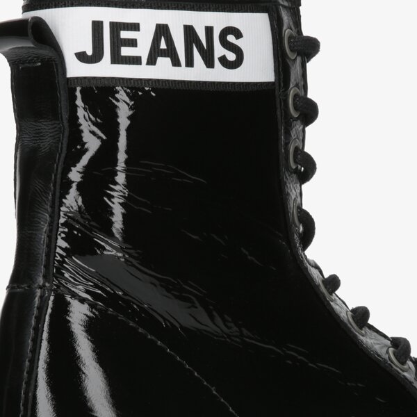 tommy hilfiger patent leather platform boots