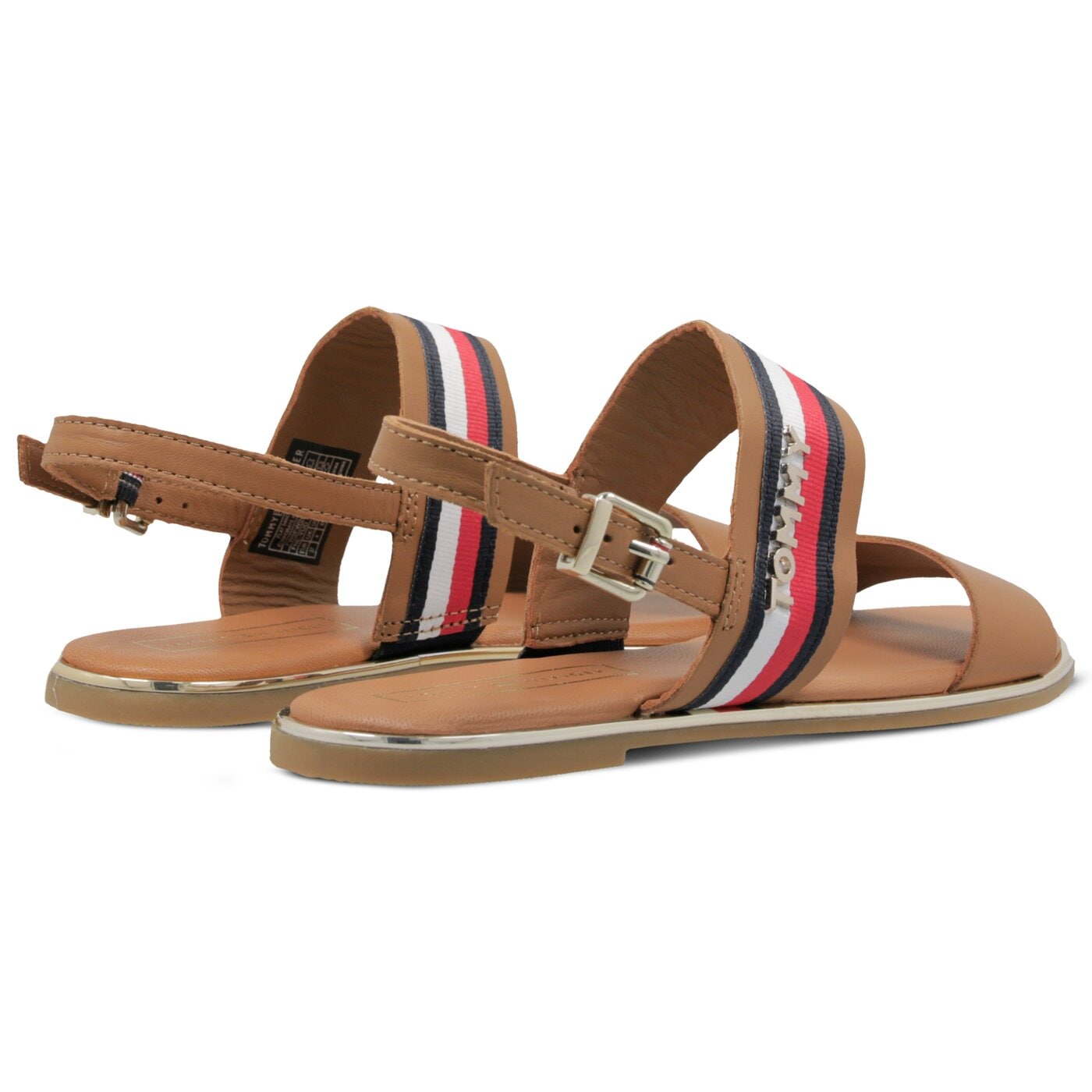 Damskie sandały TOMMY HILFIGER JENNIFER 34C FLAT SANDAL CORPORATE RIBBON #fw0fw04049929# kolor brązowy