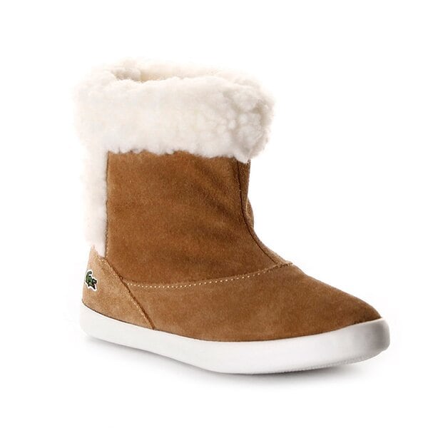 Dziecięce buty za kostkę LACOSTE TRENTHAM CIK  724spi5446ad6 kolor beżowy
