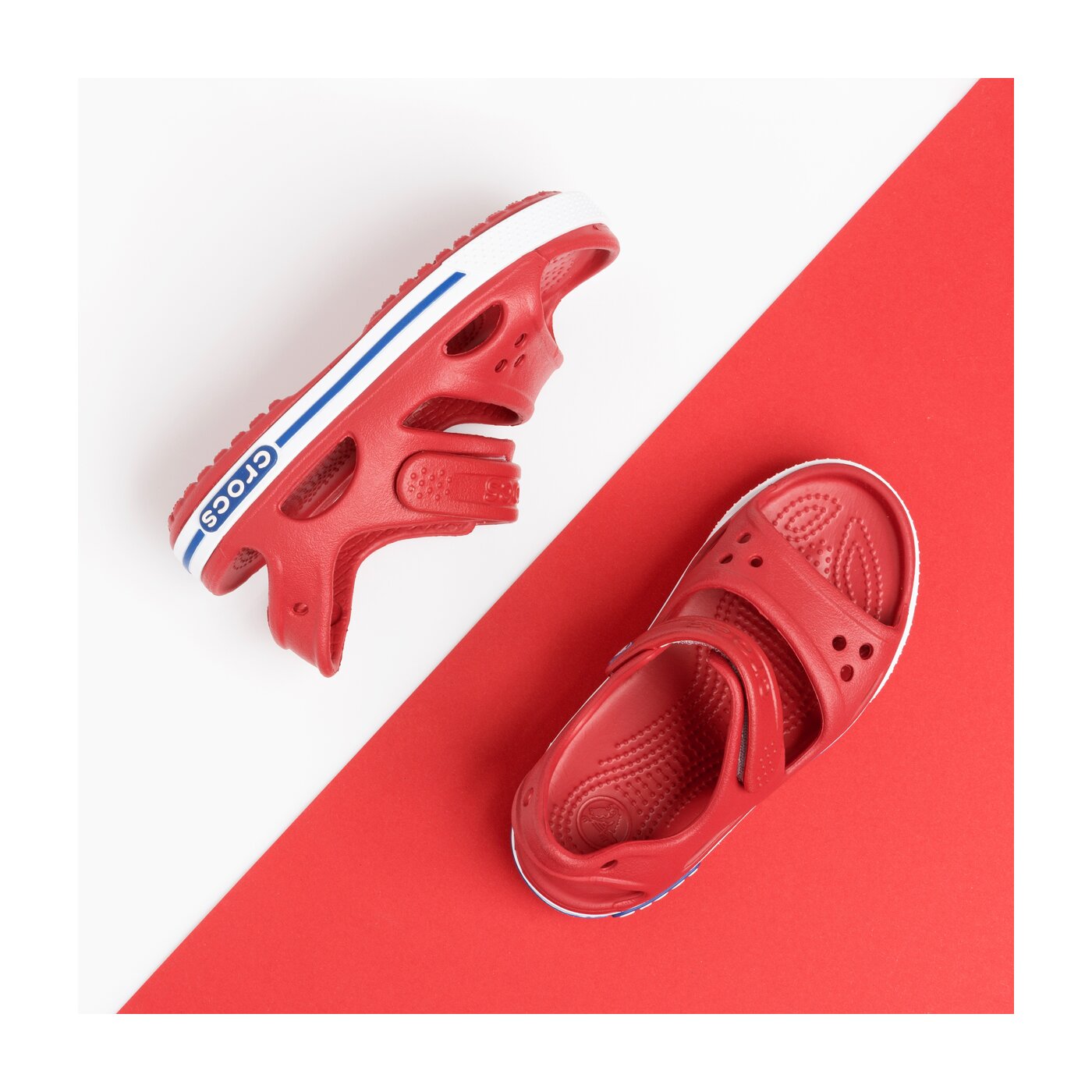 Dziecięce sandały / klapki CROCS CROCBAND II SANDAL PS 148546oei kolor czerwony