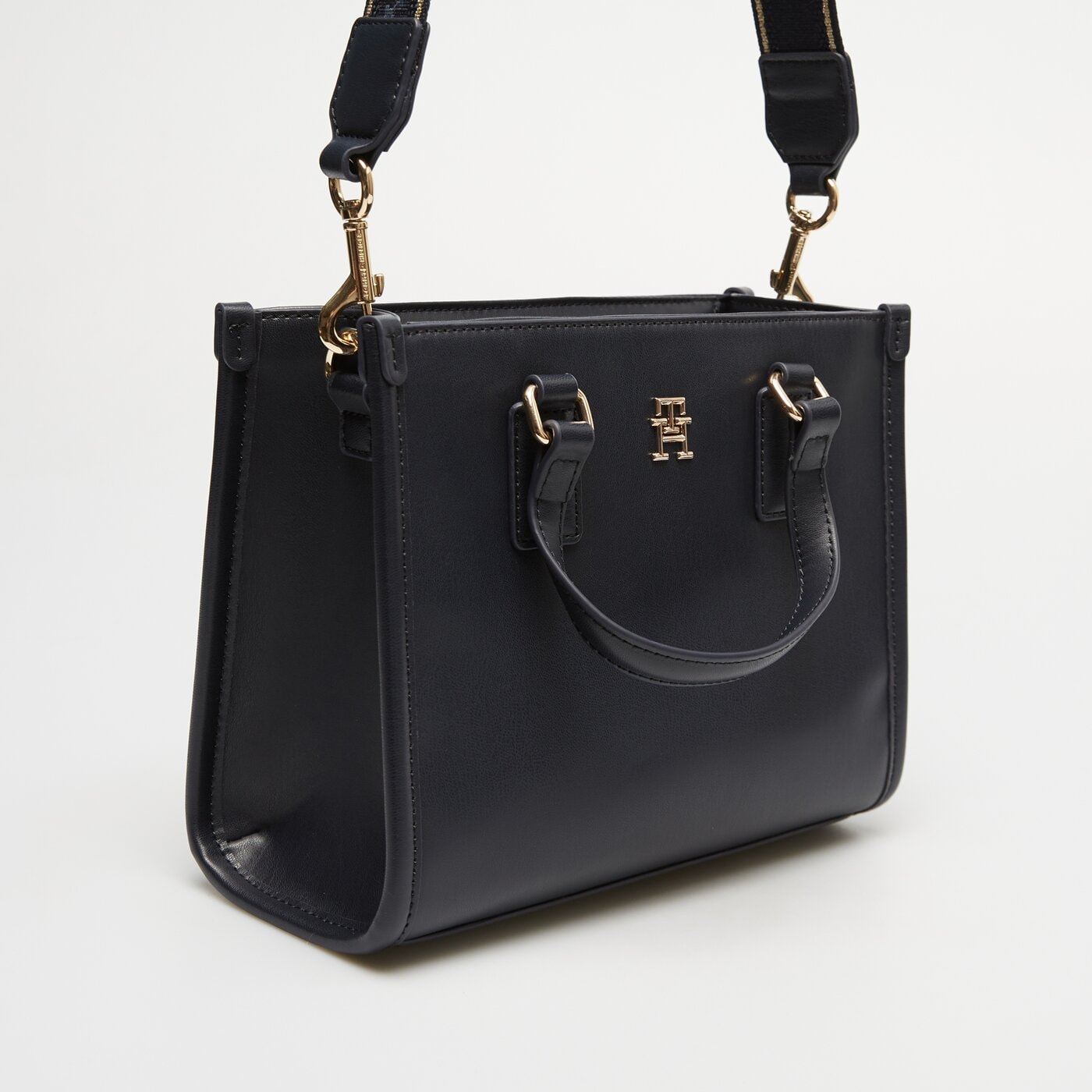 Damska torebka TOMMY HILFIGER TOREBKA TH MONOTYPE MINI TOTE aw0aw15977dw6 kolor granatowy