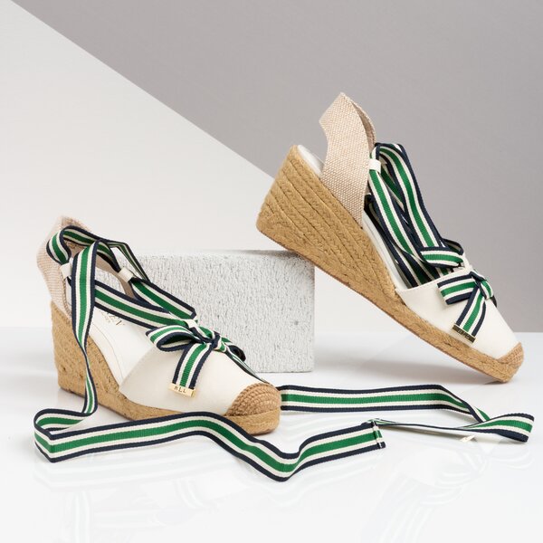 Damskie sandały LAUREN RALPH LAUREN HOLLIE ESPADRILLES CASUAL 802729795004 kolor biały