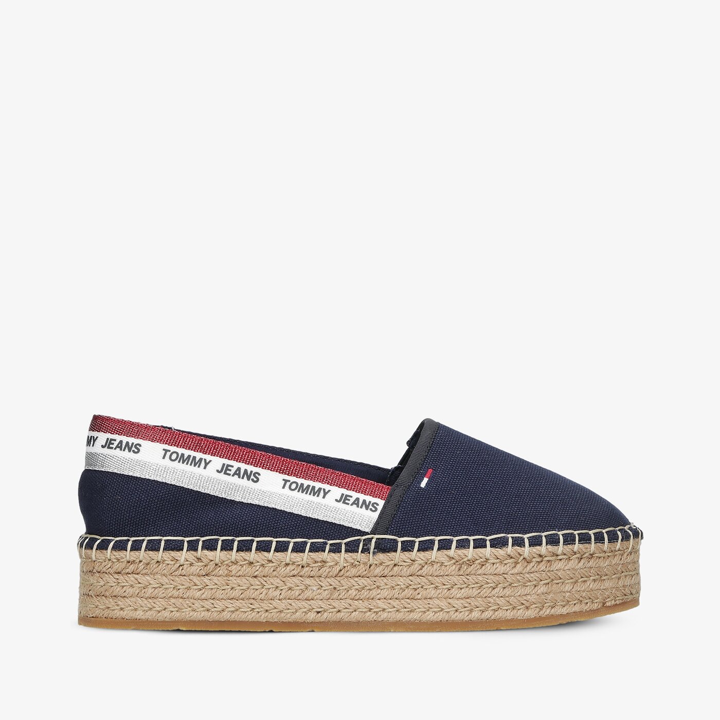 Damskie espadryle TOMMY HILFIGER TOMMY JEANS FLATFORM ESPADRILLE en0en01376c87 kolor granatowy