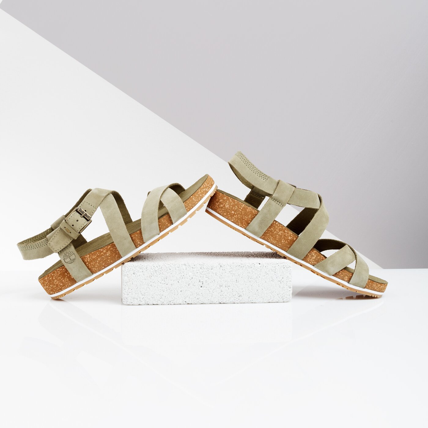 Damskie sandały TIMBERLAND MALIBU WAVES ANKLE tb0a1utzq691 kolor khaki