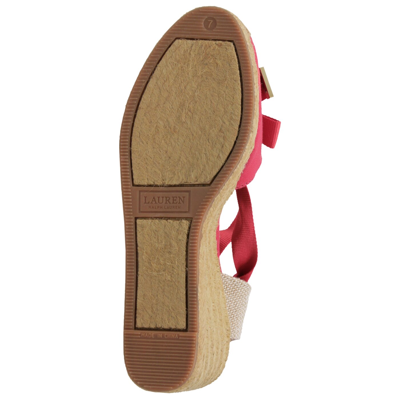 Damskie sandały LAUREN RALPH LAUREN HOLLIE ESPADRILLES CASUAL 802729795005 kolor czerwony