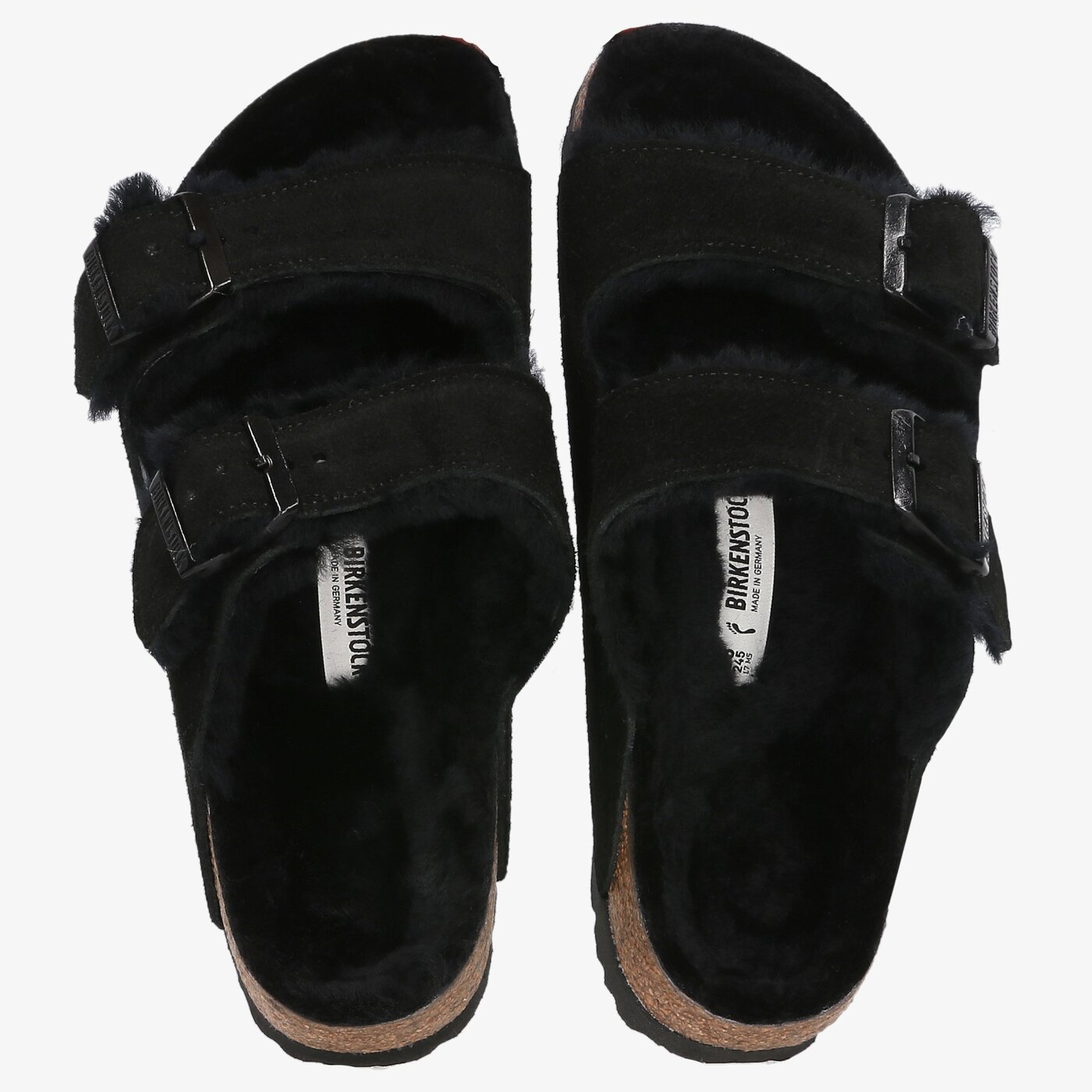 Damskie klapki BIRKENSTOCK ARIZONA FELL 752663 kolor czarny