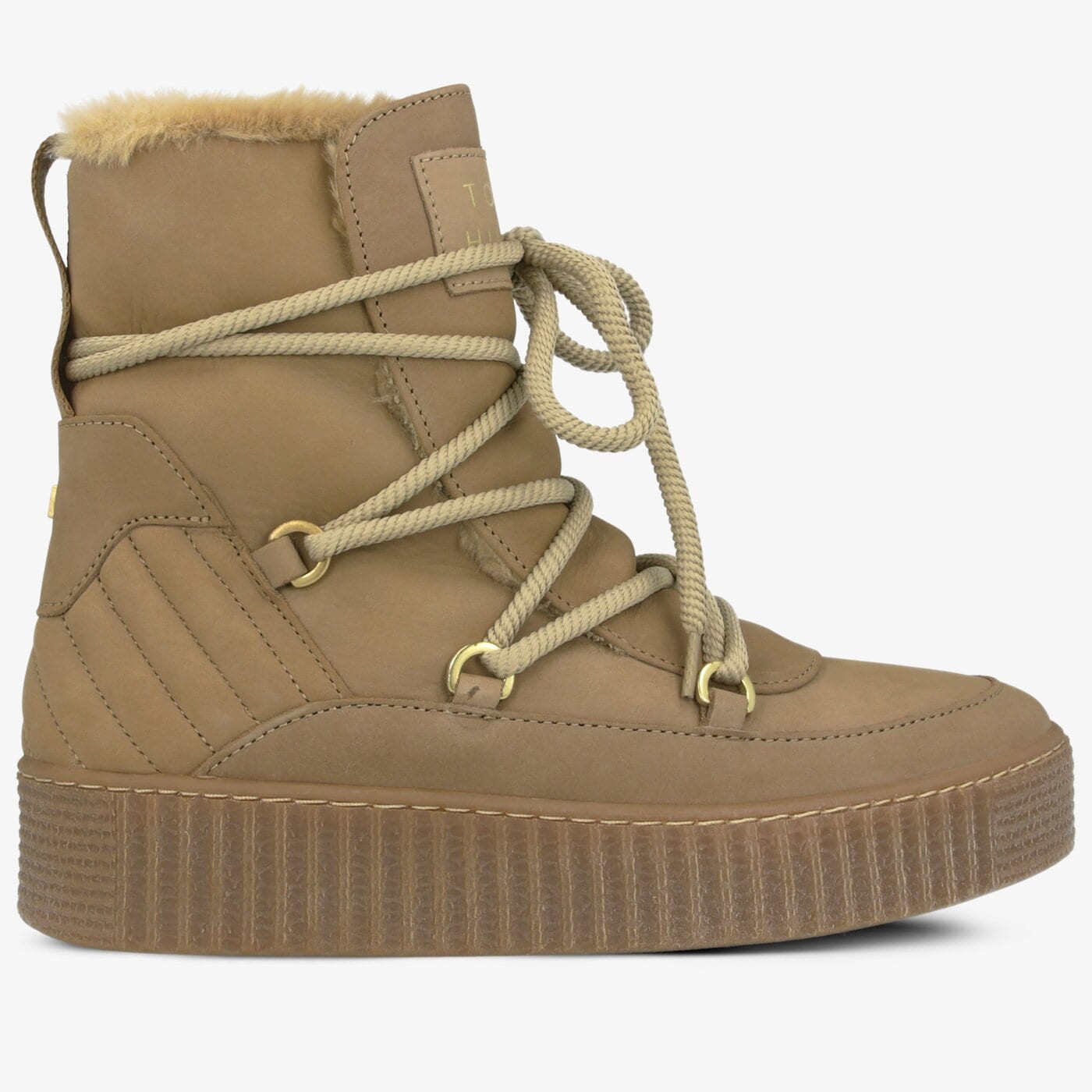 Damskie śniegowce TOMMY HILFIGER COSY BOOTIE fw0fw04401gez kolor brązowy