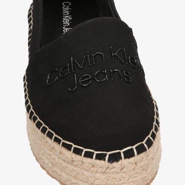 Damskie espadryle CALVIN KLEIN FLATFORM ESPADRILLES yw0yw00579bds kolor czarny