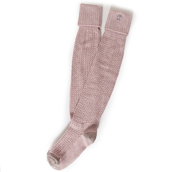 Damskie skarpetki TIMBERLAND SKARPETY MARLED KNEE HIGH j0213519 kolor różowy