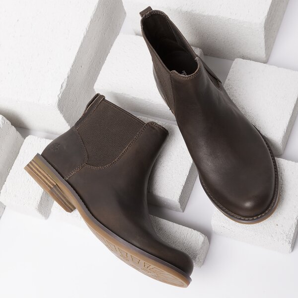 Damskie botki / sztyblety TIMBERLAND MAGBY LOW CHELSEA a1khw kolor brązowy