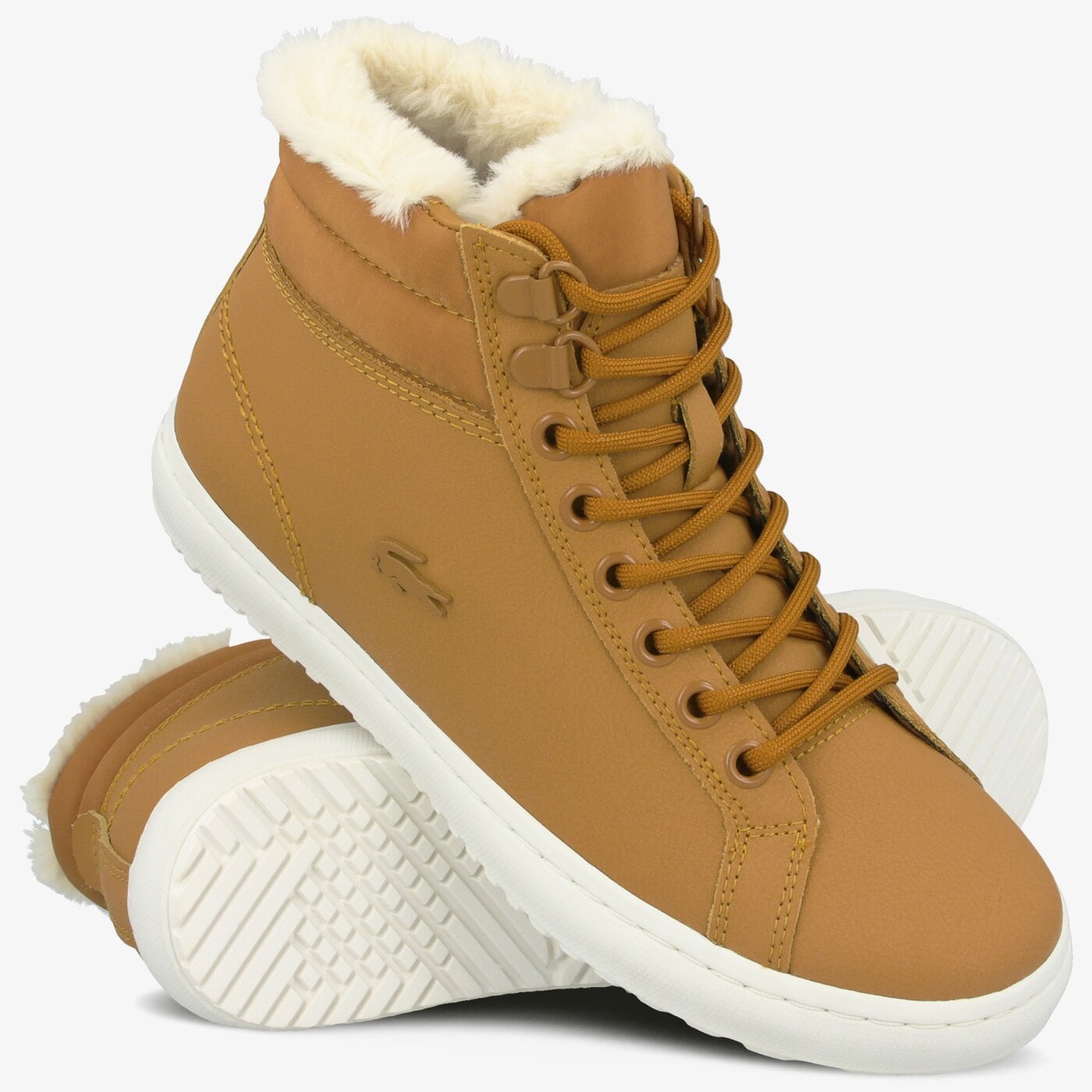 Damskie trampki LACOSTE STRAIGHTSETTHERMO4191CFA 738cfa0005f57 kolor brązowy