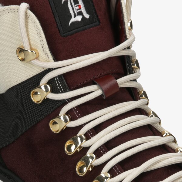Męskie buty outdoor (trekkingowe) TOMMY HILFIGER LH EXPEDITION TRAIL BOOT fm0fm02526gbh kolor bordowy