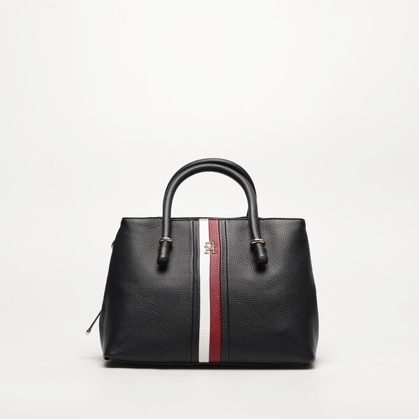 Damska torebka TOMMY HILFIGER TOREBKA TH EMBLEM SATCHEL CORP aw0aw15286dw6 kolor granatowy