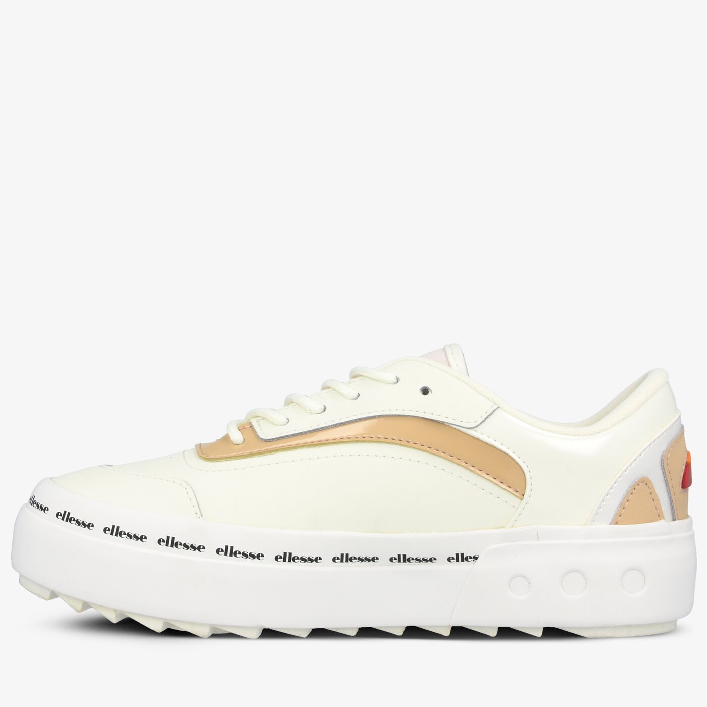 Damskie sneakersy (buty) ELLESSE ALZINA LTHR AF WHT/NAT/OFF WHT 613595 kolor biały