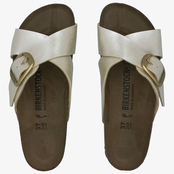 Damskie klapki BIRKENSTOCK SIENA BIG BUCKLE 1016099 kolor beżowy