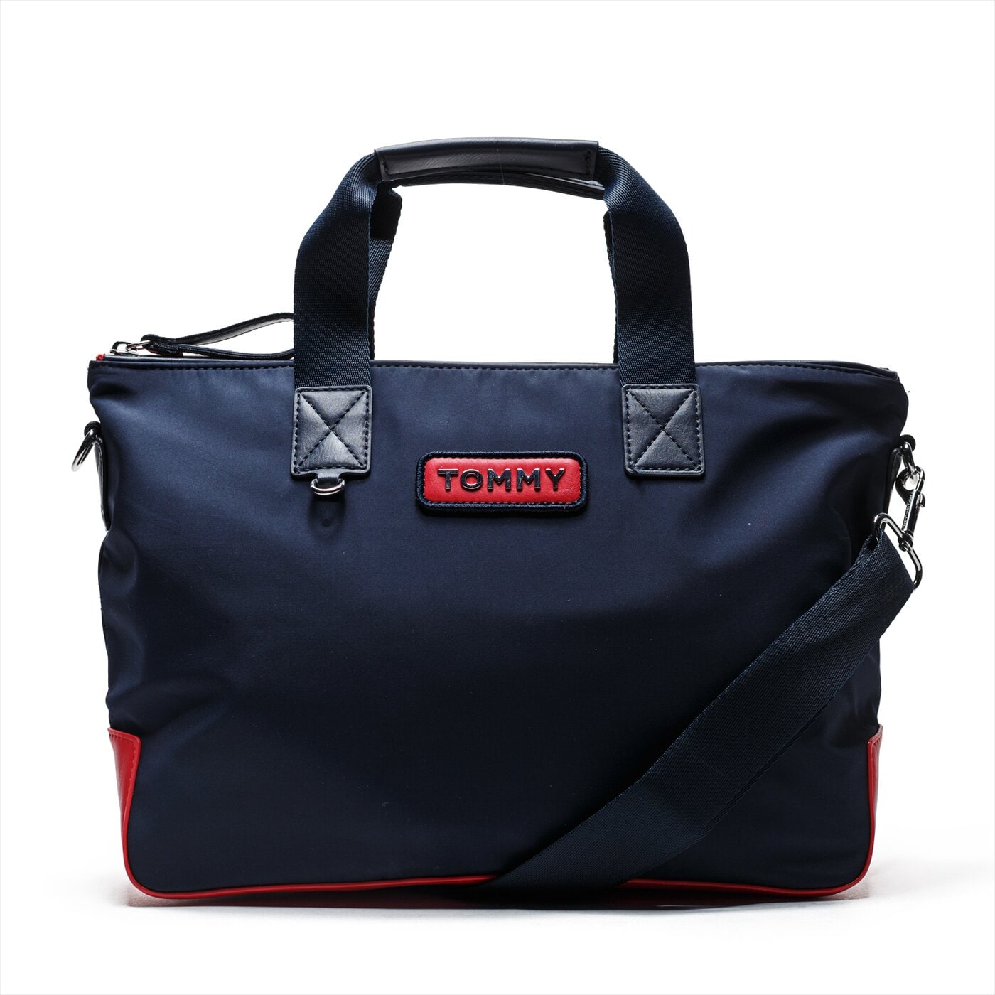 Damska torebka TOMMY HILFIGER TOREBKA VARSITY NYLON SMALL TOTE aw0aw06123901 kolor granatowy