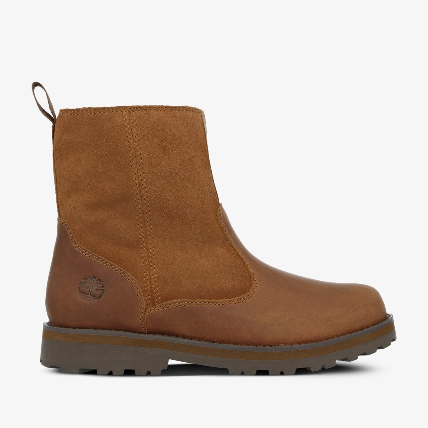 Dziecięce buty za kostkę TIMBERLAND COURMA KID WARM LINEDBOOT tb1a28n53581 kolor brązowy