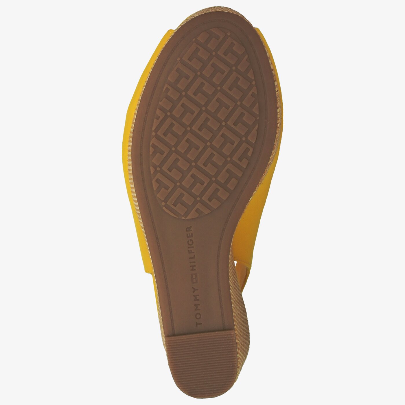 Damskie sandały TOMMY HILFIGER ICONIC ELENA SLING BACK WEDGE fw0fw04789zek kolor żółty