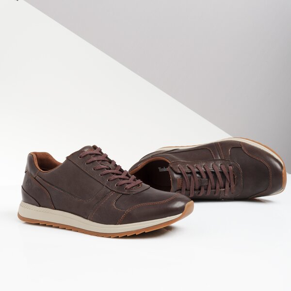 Męskie sneakersy (buty) TIMBERLAND MADAKET LEATHER SNEAKER tb0a1ysu9311 kolor brązowy