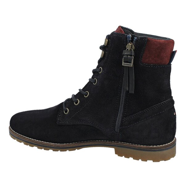 Damskie botki / sztyblety TOMMY HILFIGER WERA 34B  fw56817761403 kolor granatowy