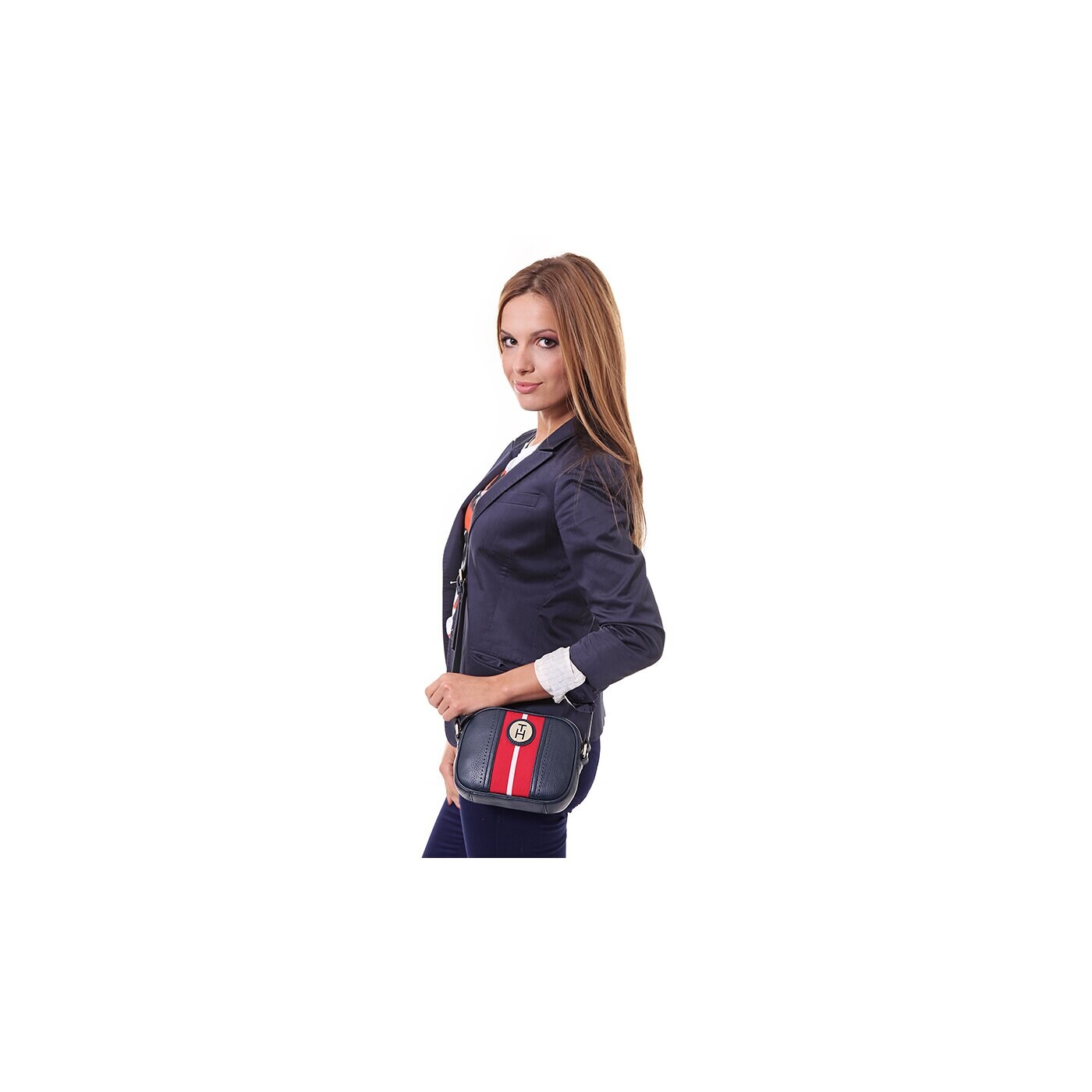 Damska torebka TOMMY HILFIGER TORBA WAVERLY MINI CROSSOVER bw56923201403 kolor granatowy