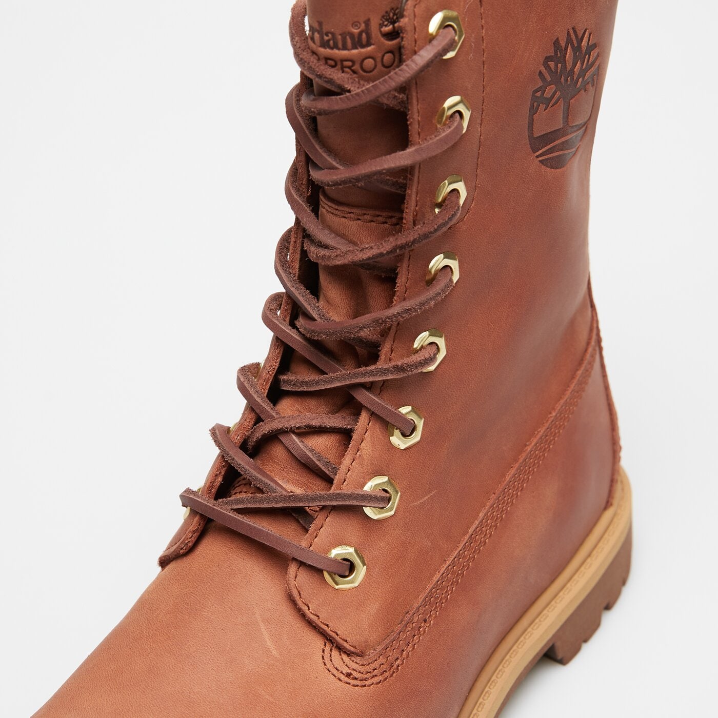 Damskie trapery TIMBERLAND PREMIUM 8 INCH LACE UP WP BOOT tb0a43mxem41 kolor brązowy