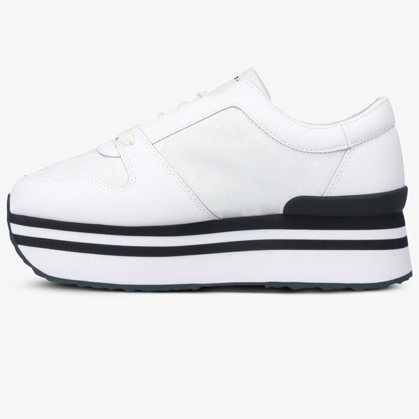Damskie sneakersy (buty) TOMMY HILFIGER TOMMY JACQUARD FLATFORM SNEAKER fw0fw04680ybs kolor biały