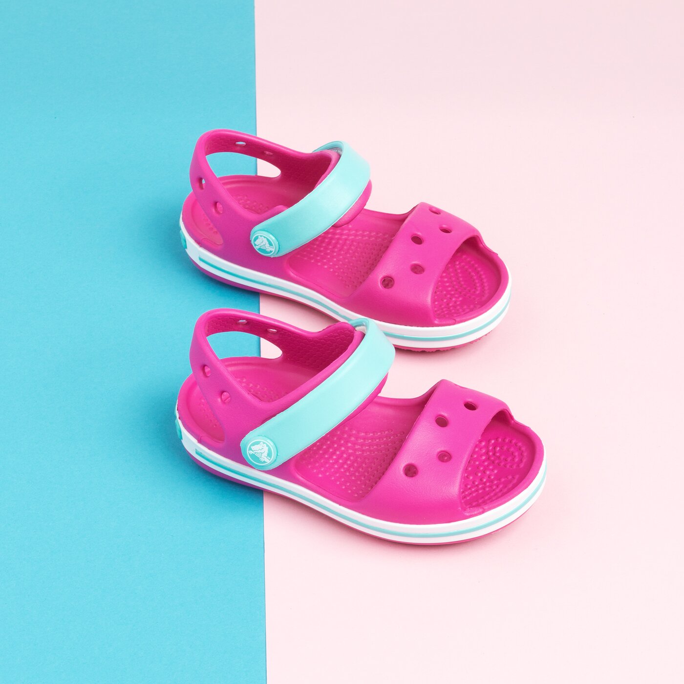 Dziecięce sandały / klapki CROCS CROCBAND SANDAL KIDS 128566lhi kolor różowy