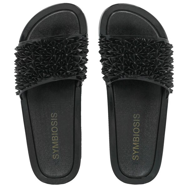 Damskie klapki SYMBIOSIS NAOMI SLIDES  syws118004 kolor czarny