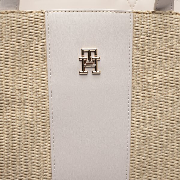 Damska torebka TOMMY HILFIGER TOREBKA TH SUMMER TOTE aw0aw144840f4 kolor beżowy