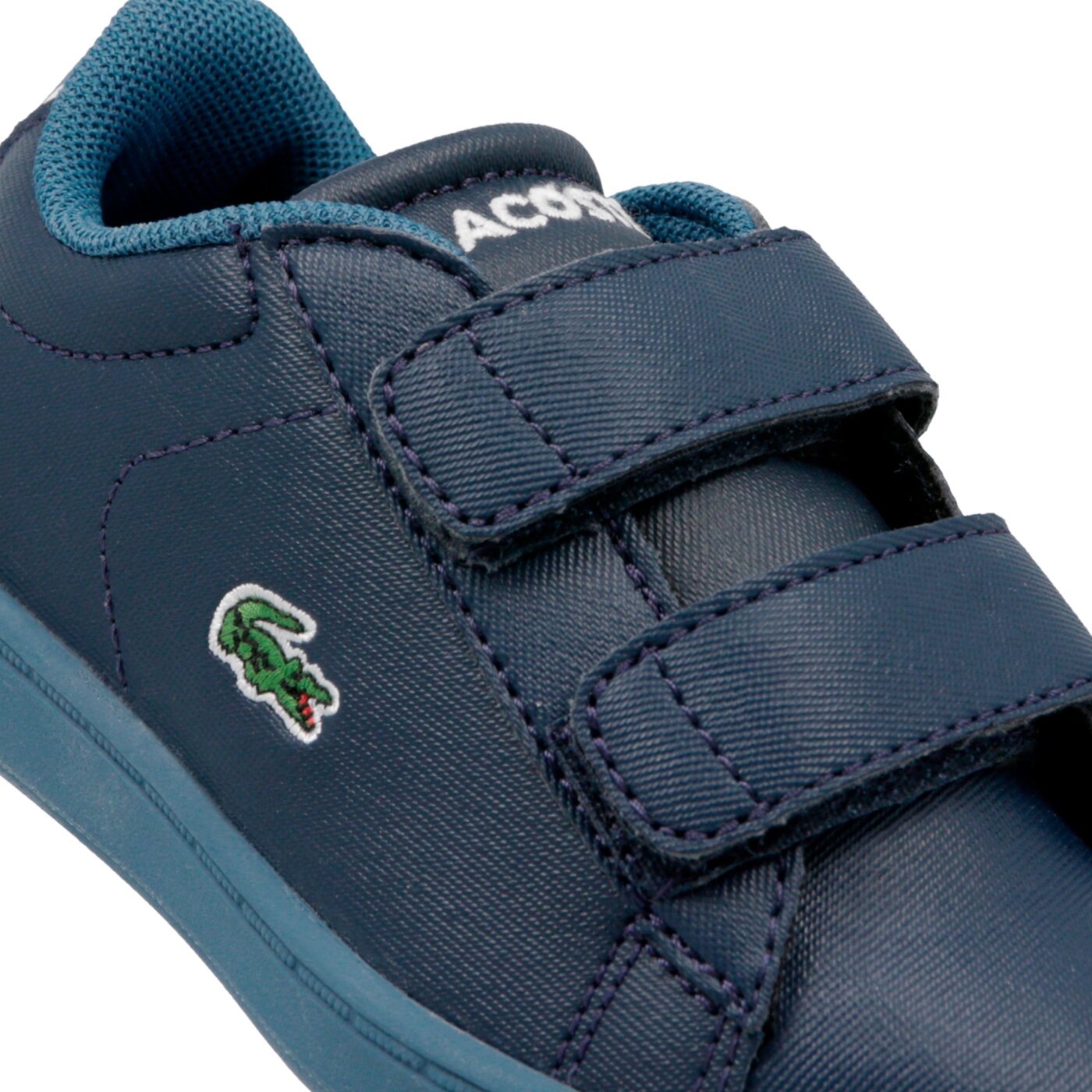 Dziecięce sneakersy (buty) LACOSTE CARNABY EVO STRAP 1191SUI 737sui0005nv1 kolor granatowy