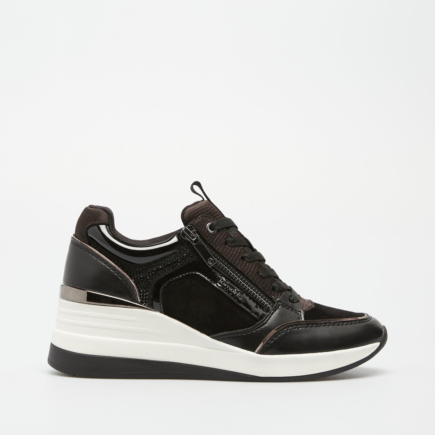 Damskie sneakersy (buty) TAMARIS BLACK COMB SNEAKER  12370341001 kolor czarny