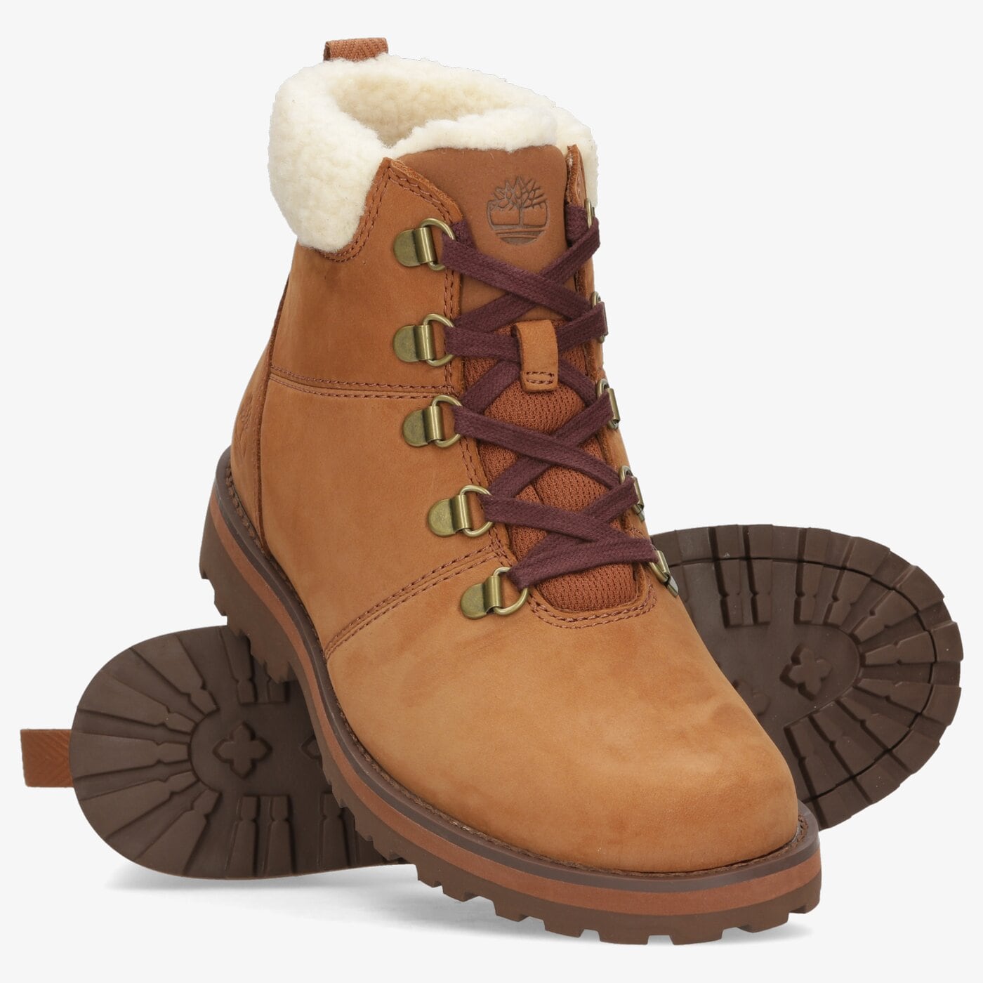 Dziecięce buty za kostkę TIMBERLAND COURMA KID WL HIKER tb0a2mn2f131 kolor brązowy