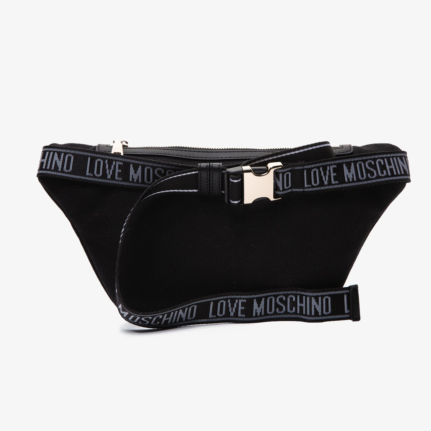 Damska nerka / saszetka LOVE MOSCHINO TOREBKA LOGO ON CANVAS jc4231pp0akf100a kolor czarny