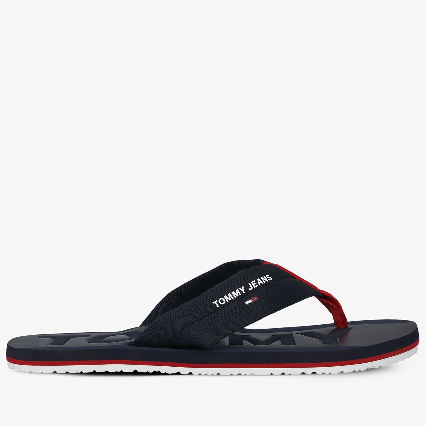 Męskie klapki TOMMY HILFIGER TOMMY JEANS WEBBING BEACH SANDAL em0em00474c87 kolor granatowy