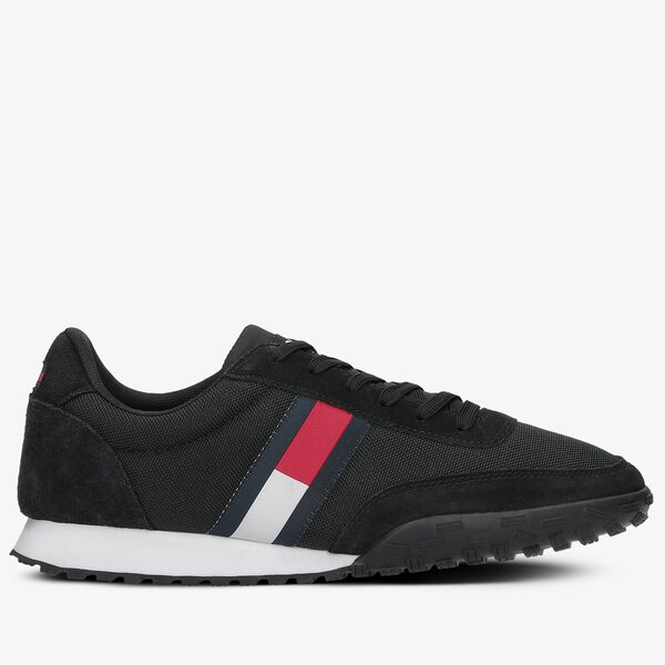 Męskie sneakersy (buty) TOMMY HILFIGER LOW PROFILE MIX RUNNER RETRO em0em00613bds kolor czarny