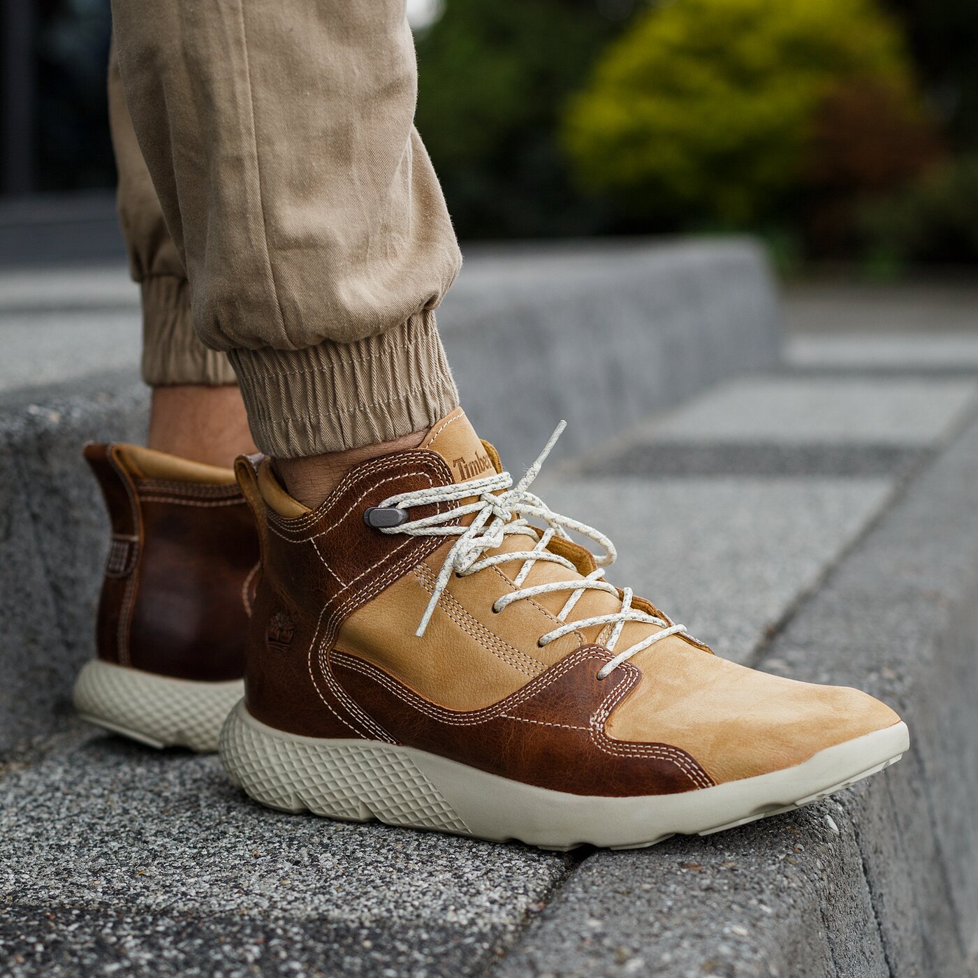 Męskie sneakersy (buty) TIMBERLAND FLYROAM LEATHER HIKER KER a1k9r kolor żółty