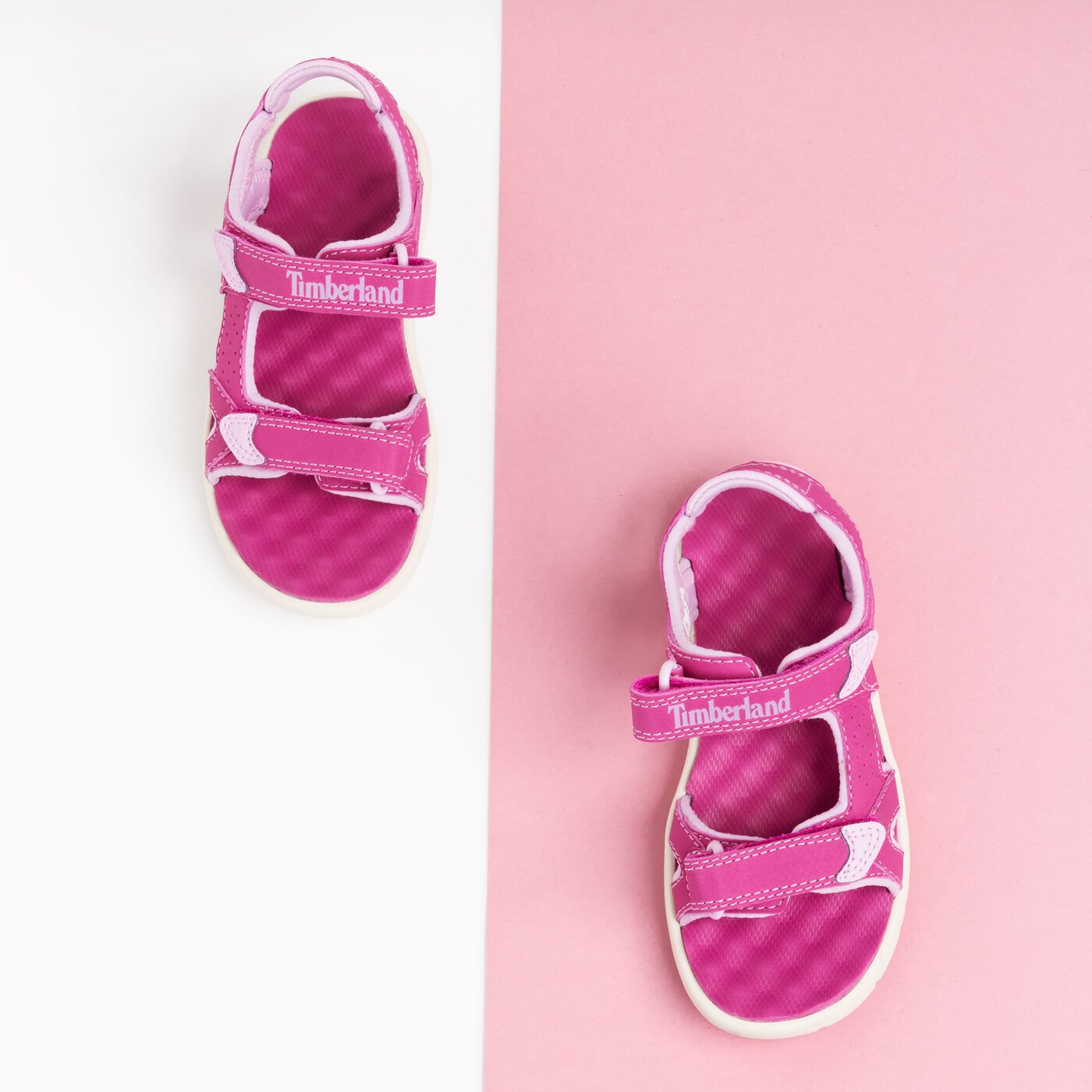 Dziecięce sandały / klapki TIMBERLAND PERKINS ROW 2-STRAP tb0a1qg4d561 kolor różowy