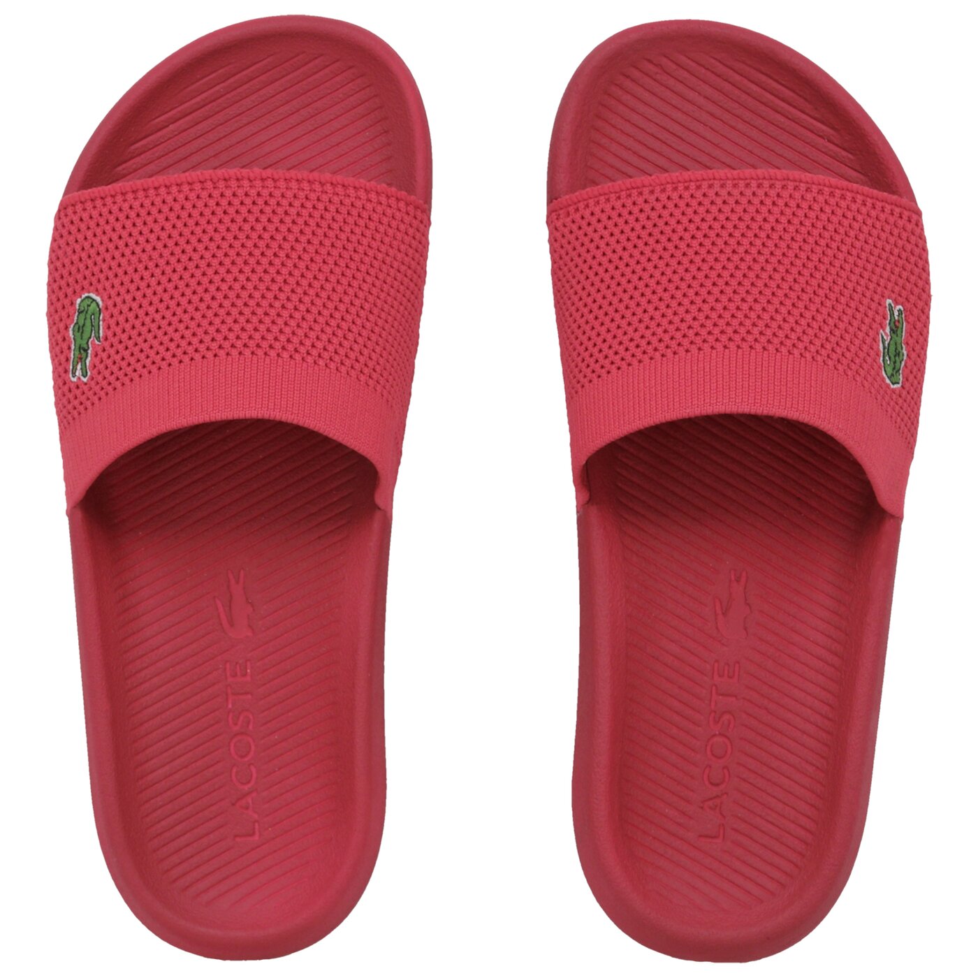 Damskie klapki LACOSTE CROCO SLIDE 219 1 US CFA 737cfa0004rr1 kolor czerwony