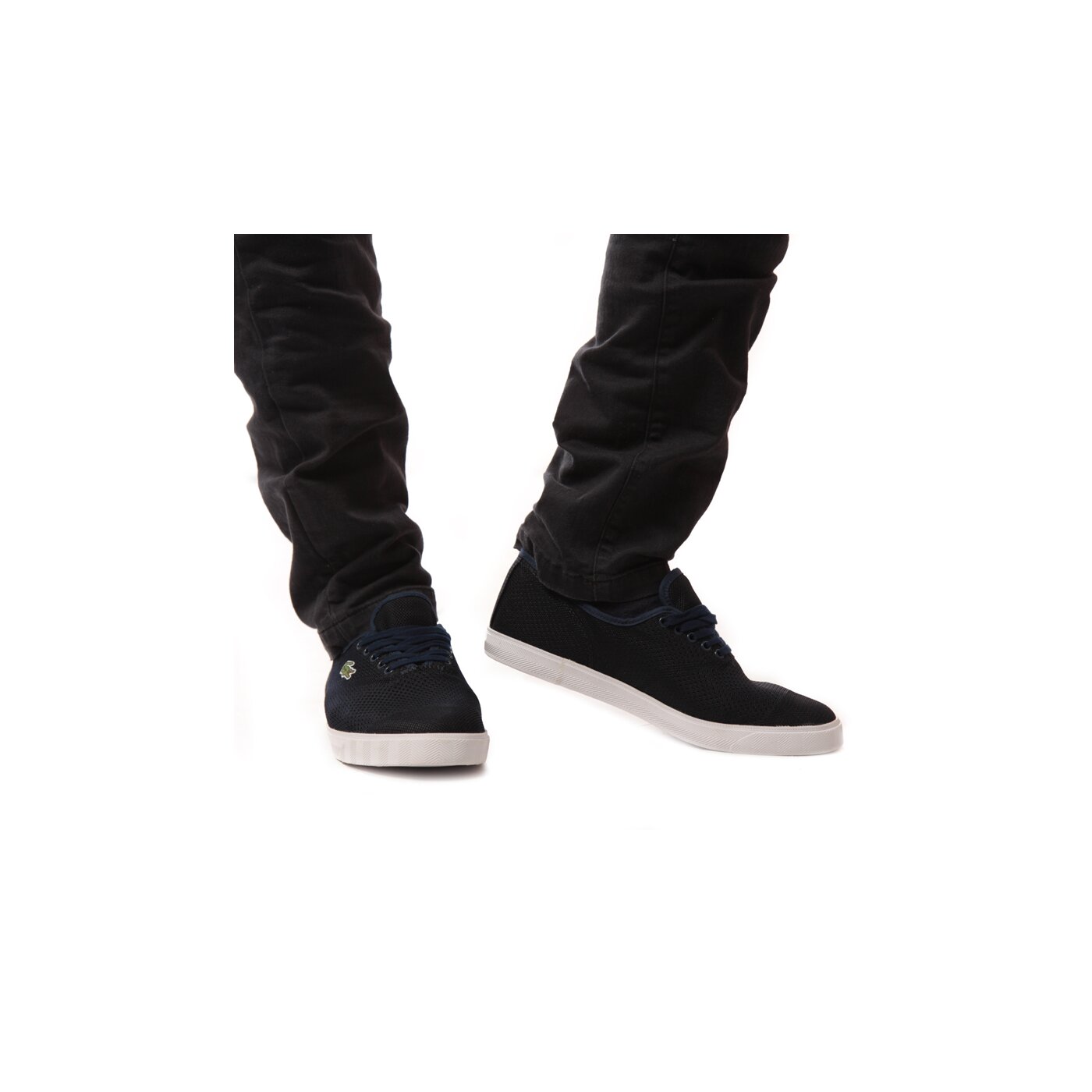 Męskie sneakersy (buty) LACOSTE RENE II MESH PIQ  729spm2008db4 kolor granatowy